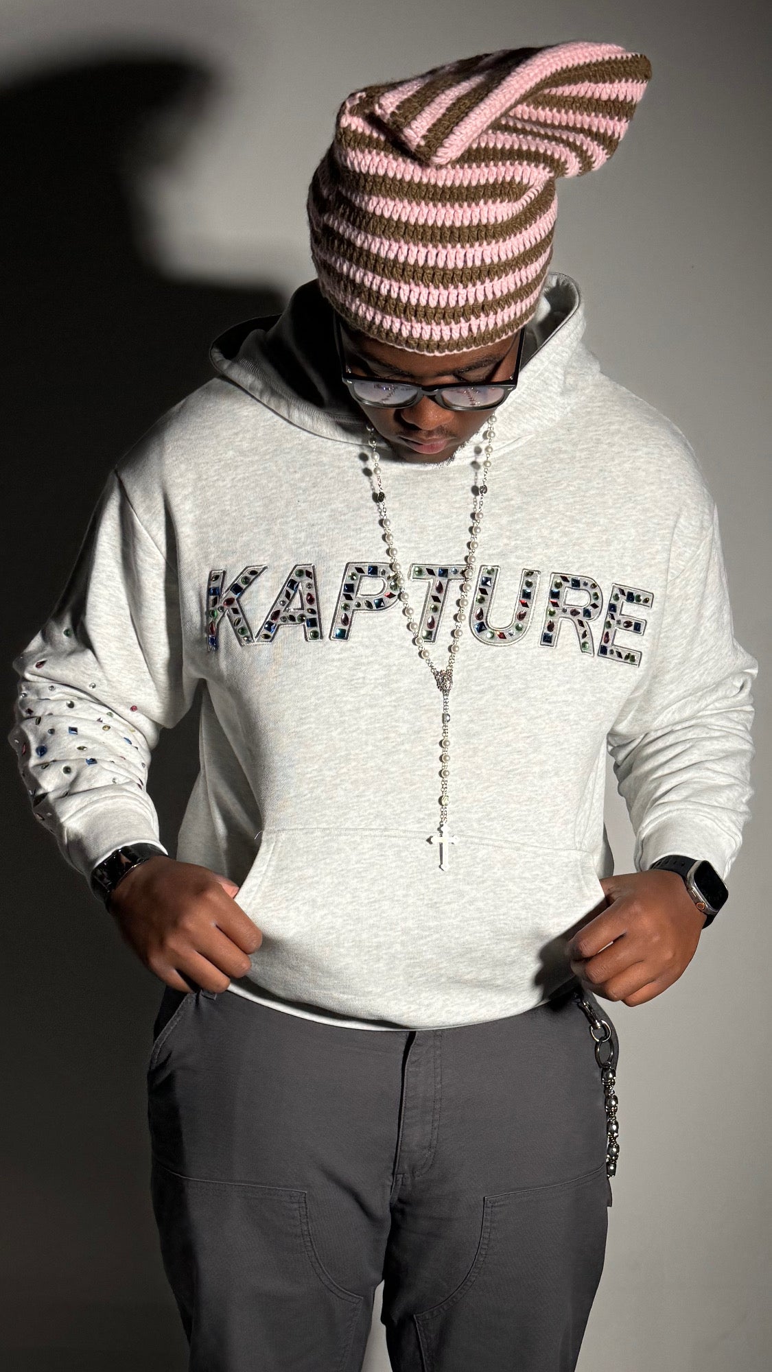 Heather Grey Gem Hoodie