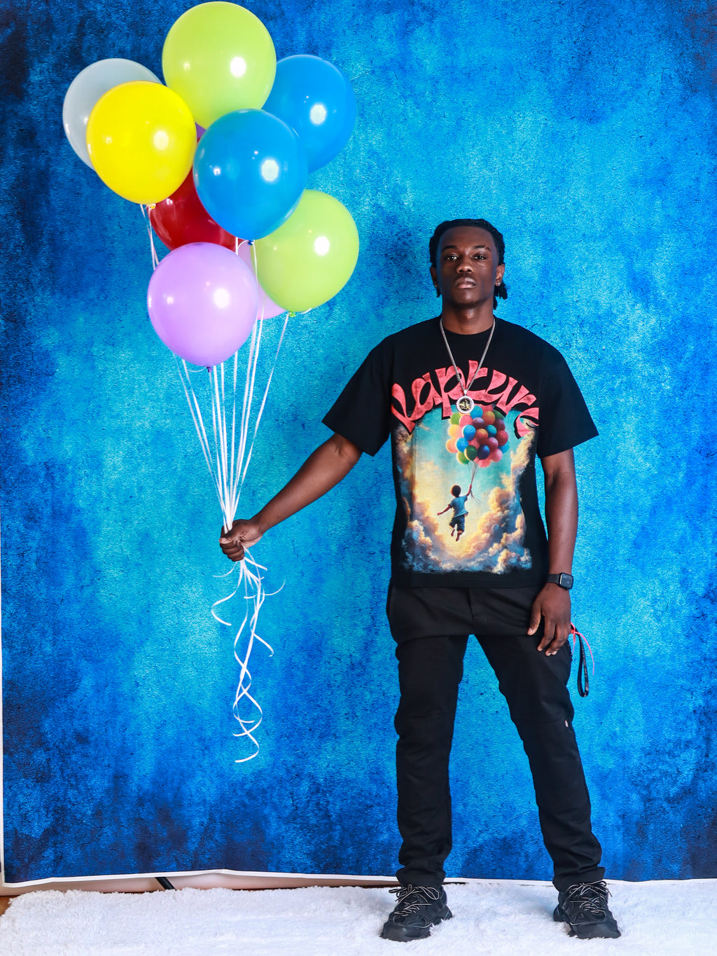 Black Float Away Tee