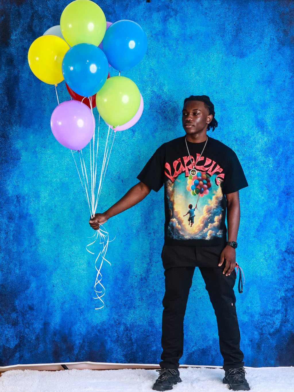 Black Float Away Tee