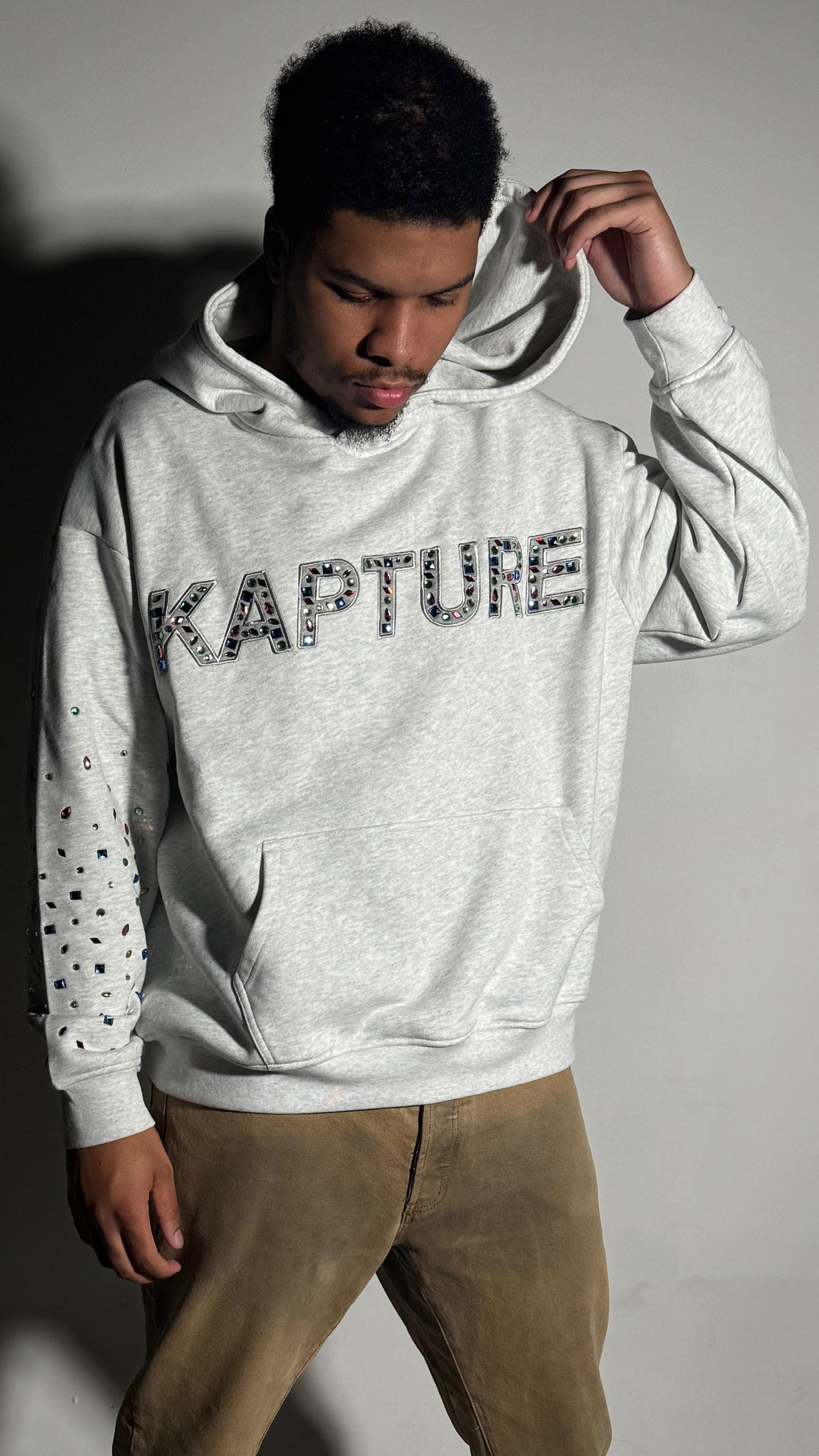 Heather Grey Gem Hoodie