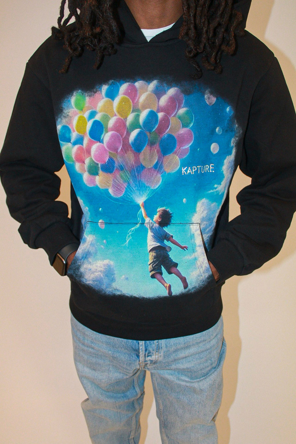 Black Float Away Hoodie