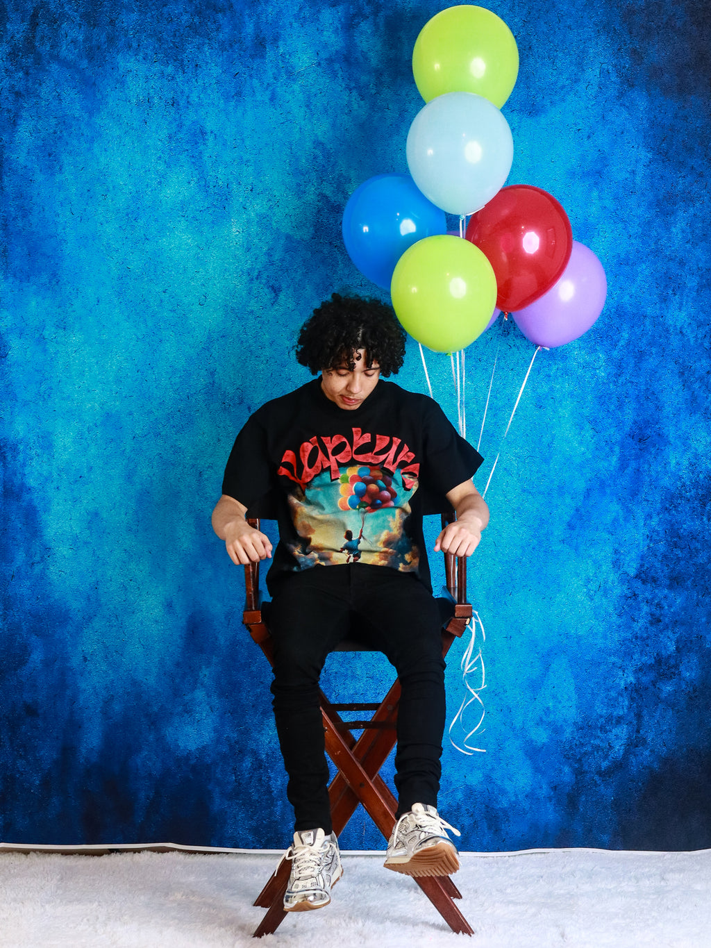 Black Float Away Tee